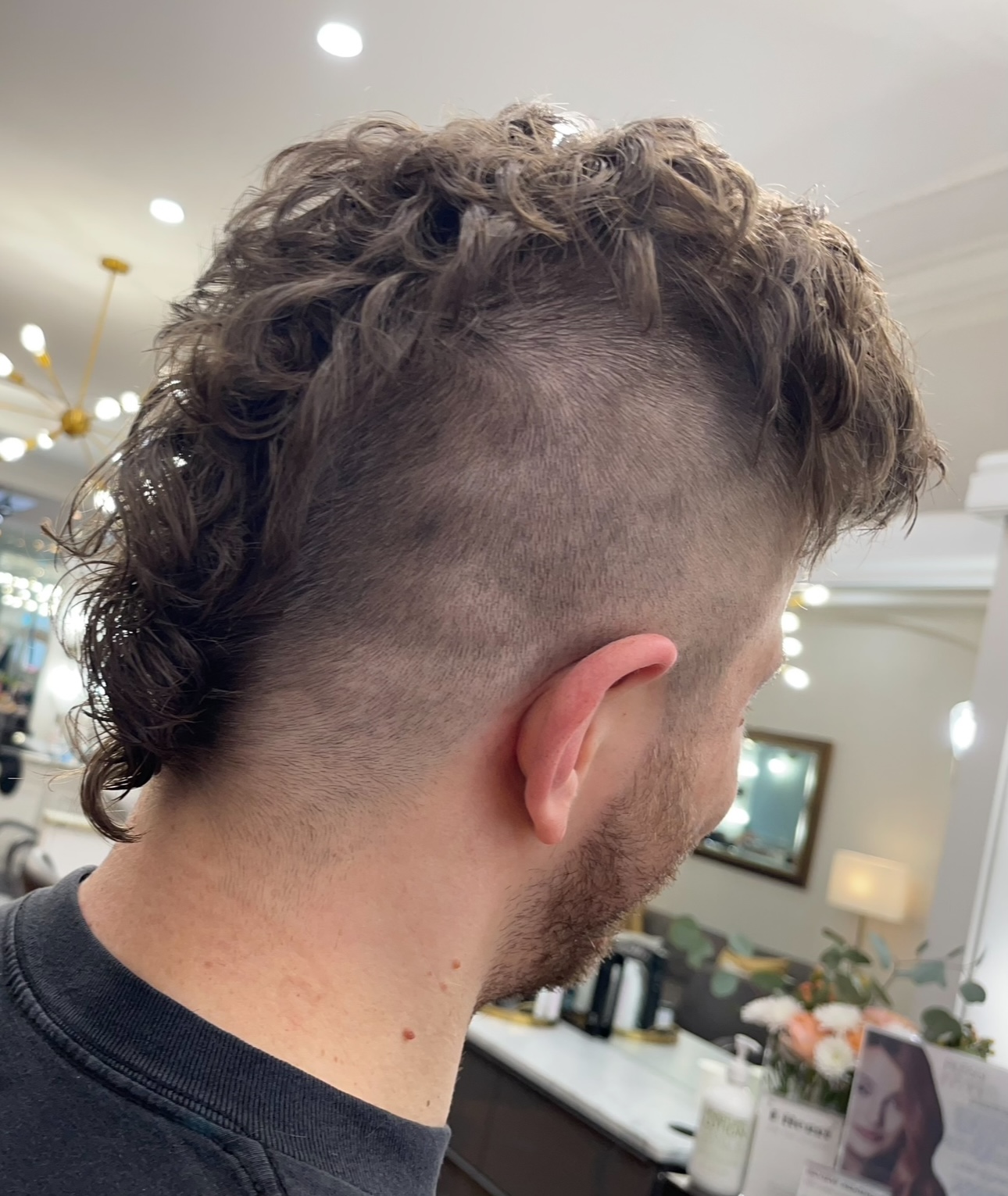 Loose men's perm for guys, Andr&eacute; Richard Salon Philadelphia