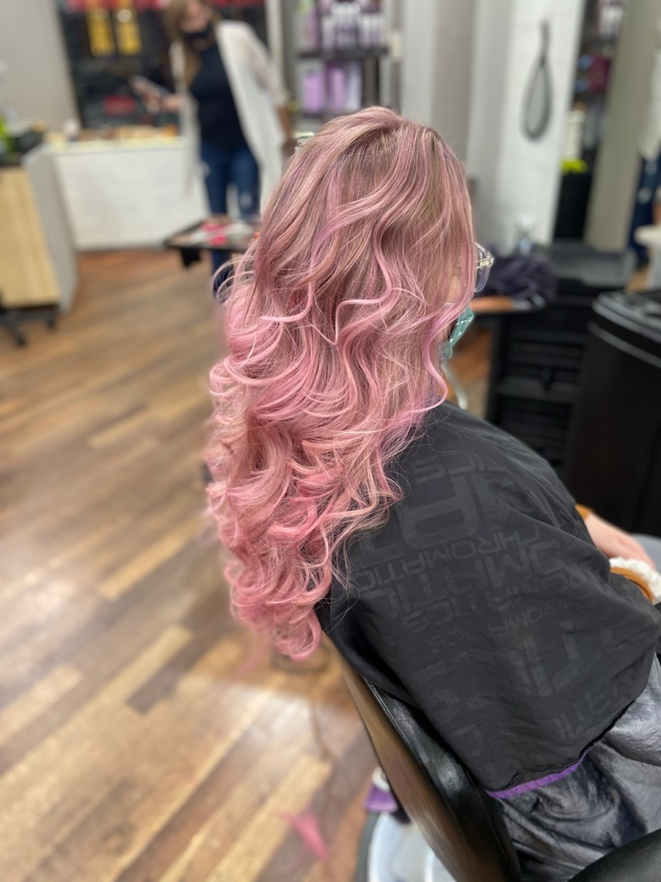 pink blonde hair extensions